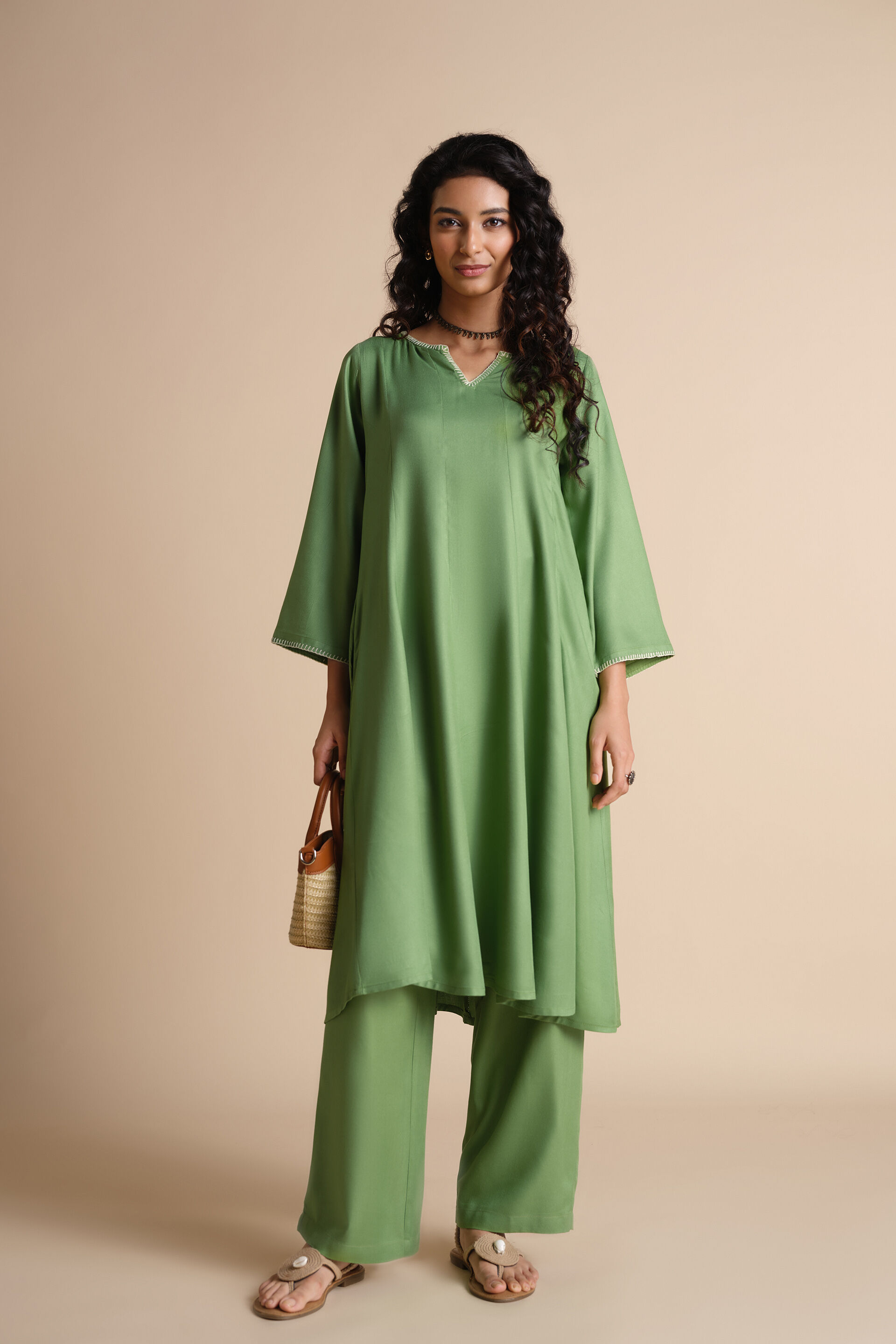 Kudrat Noor Kurta, Sage Green, image 2